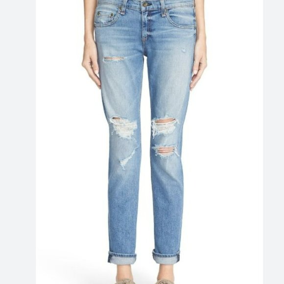 Rag & Bone Dre Low Rise Slim Fit Boyfriend Jeans Size 28 - Picture 1 of 13